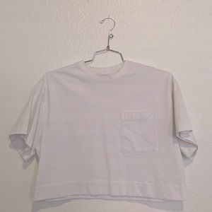 Athleta white boxy tee